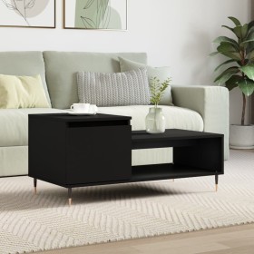 Black plywood coffee table 100x50x45 cm by , Coffee table - Ref: Foro24-830821, Price: 46,56 €, Discount: %