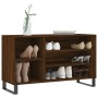 Mueble zapatero madera contrachapada roble marrón 102x36x60 cm de , Zapateros y organizadores de calzado - Ref: Foro24-831427...