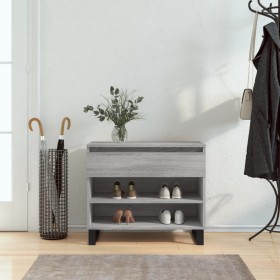 Sonoma gray plywood shoe cabinet 70x36x60 cm by , Shoe racks and shoe organizers - Ref: Foro24-831450, Price: 62,99 €, Discou...