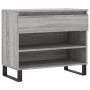 Schuhschrank aus grauem Sonoma-Sperrholz, 70 x 36 x 60 cm von , Schuhregale und Schuhorganisatoren - Ref: Foro24-831450, Prei...