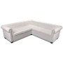 Sofá Chesterfield 5 plazas de cuero artificial blanco de vidaXL, Sofás - Ref: Foro24-243613, Precio: 814,77 €, Descuento: %