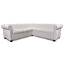 Sofá Chesterfield 5 plazas de cuero artificial blanco de vidaXL, Sofás - Ref: Foro24-243613, Precio: 814,77 €, Descuento: %