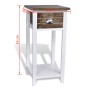 Bedside table with 1 brown and white drawer by vidaXL, Nightstands - Ref: Foro24-242039, Price: 47,55 €, Discount: %