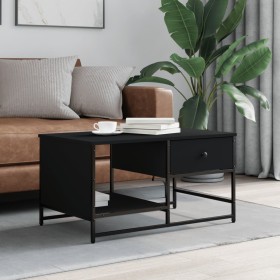 Black engineered wood coffee table 85.5x51x45 cm by , Coffee table - Ref: Foro24-835339, Price: 40,99 €, Discount: %