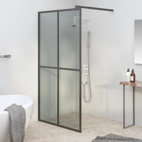 Accessible shower screen dark tempered glass 100x195 cm by , Shower walls and screens - Ref: Foro24-151886, Price: 193,55 €, ...