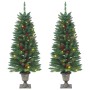 Artificial Christmas trees 2 pcs 100 LED green 120 cm by , Christmas trees - Ref: Foro24-357770, Price: 85,40 €, Discount: %