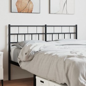 Black metal headboard 135 cm by , Headboards and footboards - Ref: Foro24-355691, Price: 28,99 €, Discount: %