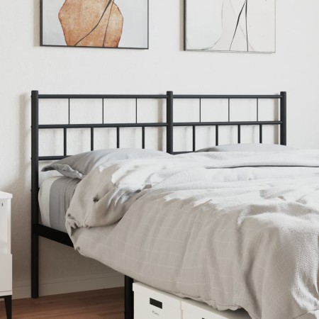 Black metal headboard 135 cm by , Headboards and footboards - Ref: Foro24-355691, Price: 29,43 €, Discount: %