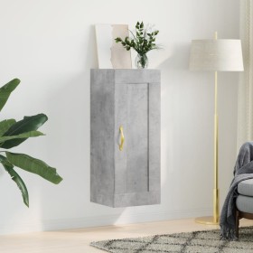 Concrete gray engineered wood wall cabinet 34.5x34x90 cm by , Sideboards - Ref: Foro24-835022, Price: 39,12 €, Discount: %