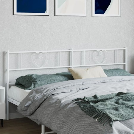 Cabecero de metal blanco 180 cm de , Cabeceros y pies de cama - Ref: Foro24-355548, Precio: 35,99 €, Descuento: %