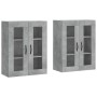 Wall cabinets 2 pcs concrete gray engineered wood by , Sideboards - Ref: Foro24-3197973, Price: 174,99 €, Discount: %