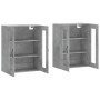 Wall cabinets 2 pcs concrete gray engineered wood by , Sideboards - Ref: Foro24-3197973, Price: 174,99 €, Discount: %