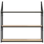 Sonoma oak engineered wood wall shelf 80x21x78.5cm by , Shelves and shelves - Ref: Foro24-835455, Price: 44,55 €, Discount: %