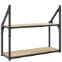 Sonoma oak engineered wood wall shelf 60x21x51 cm by , Shelves and shelves - Ref: Foro24-835460, Price: 29,45 €, Discount: %