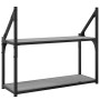 Sonoma gray engineered wood wall shelf 60x21x51 cm by , Shelves and shelves - Ref: Foro24-835462, Price: 26,20 €, Discount: %