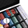 Poker chip set 600 pieces 4 g by , Poker cases and chips - Ref: Foro24-80413, Price: 70,53 €, Discount: %