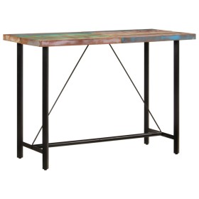 Iron and solid recycled wood high table 150x70x107 cm by , Kitchen and dining tables - Ref: Foro24-356374, Price: 265,99 €, D...