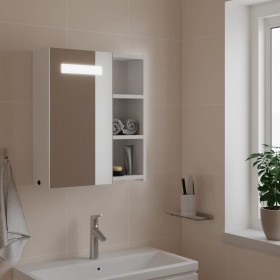 Mueble de baño con espejo y luz LED blanco 45x13x52 cm de , Tocadores de baño - Ref: Foro24-357965, Precio: 77,99 €, Descuent...