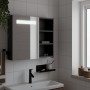 Mueble de baño con espejo y luz LED negro 60x13x52 cm de , Tocadores de baño - Ref: Foro24-357971, Precio: 95,25 €, Descuento: %