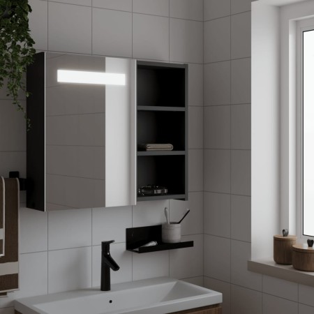 Bathroom cabinet with mirror and LED light black 60x13x52 cm by , bathroom vanities - Ref: Foro24-357971, Price: 107,99 €, Di...