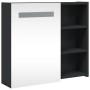 Mueble de baño con espejo y luz LED negro 60x13x52 cm de , Tocadores de baño - Ref: Foro24-357971, Precio: 95,25 €, Descuento: %