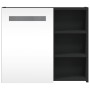 Mueble de baño con espejo y luz LED negro 60x13x52 cm de , Tocadores de baño - Ref: Foro24-357971, Precio: 95,25 €, Descuento: %