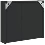 Mueble de baño con espejo y luz LED negro 60x13x52 cm de , Tocadores de baño - Ref: Foro24-357971, Precio: 95,25 €, Descuento: %