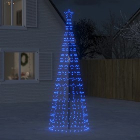 Kegel-Weihnachtsbaum mit Pfählen 570 LEDs blau 300 cm von , Weihnachtsbeleuchtung - Ref: Foro24-358107, Preis: 66,99 €, Rabat...