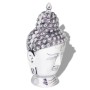 Cabeza de Budha decorativa de aluminio plateado de vidaXL, Figuras, esculturas y estatuas - Ref: Foro24-243491, Precio: 38,12...