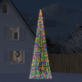 Christmas tree on flagpole 1534 LED colors 500 cm by , Christmas lights - Ref: Foro24-358118, Price: 90,80 €, Discount: %