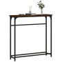 Smoked oak engineered wood console table 75x19.5x75 cm by , Side tables - Ref: Foro24-834137, Price: 41,56 €, Discount: %