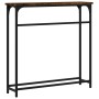 Smoked oak engineered wood console table 75x19.5x75 cm by , Side tables - Ref: Foro24-834137, Price: 41,56 €, Discount: %