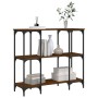 Mesa consola madera de ingeniería marrón roble 102x35x90 cm de , Mesas auxiliares - Ref: Foro24-834149, Precio: 64,99 €, Desc...