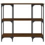 Mesa consola madera de ingeniería marrón roble 102x35x90 cm de , Mesas auxiliares - Ref: Foro24-834149, Precio: 64,99 €, Desc...