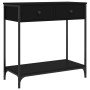 Black engineered wood console table 75x34.5x75 cm by , Side tables - Ref: Foro24-834175, Price: 83,16 €, Discount: %