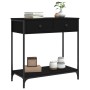 Black engineered wood console table 75x34.5x75 cm by , Side tables - Ref: Foro24-834175, Price: 83,16 €, Discount: %