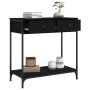 Black engineered wood console table 75x34.5x75 cm by , Side tables - Ref: Foro24-834175, Price: 83,16 €, Discount: %