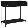 Black engineered wood console table 75x34.5x75 cm by , Side tables - Ref: Foro24-834175, Price: 83,16 €, Discount: %