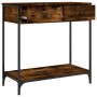 Mesa consola madera de ingeniería roble ahumado 75x34,5x75 cm de , Mesas auxiliares - Ref: Foro24-834177, Precio: 79,52 €, De...