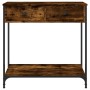 Mesa consola madera de ingeniería roble ahumado 75x34,5x75 cm de , Mesas auxiliares - Ref: Foro24-834177, Precio: 79,52 €, De...