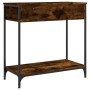 Mesa consola madera de ingeniería roble ahumado 75x34,5x75 cm de , Mesas auxiliares - Ref: Foro24-834177, Precio: 79,52 €, De...