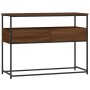 Mesa consola madera de ingeniería marrón roble 100x40x75 cm de , Mesas auxiliares - Ref: Foro24-834154, Precio: 78,70 €, Desc...