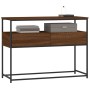 Mesa consola madera de ingeniería marrón roble 100x40x75 cm de , Mesas auxiliares - Ref: Foro24-834154, Precio: 78,70 €, Desc...