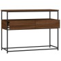 Mesa consola madera de ingeniería marrón roble 100x40x75 cm de , Mesas auxiliares - Ref: Foro24-834154, Precio: 78,70 €, Desc...