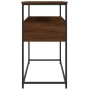 Mesa consola madera de ingeniería marrón roble 100x40x75 cm de , Mesas auxiliares - Ref: Foro24-834154, Precio: 78,70 €, Desc...