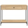 Mesa consola madera de ingeniería roble Sonoma 100x34,5x75 cm de , Mesas auxiliares - Ref: Foro24-834161, Precio: 69,88 €, De...