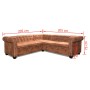 Sofá Chesterfield de esquina 5 plazas de cuero artificial marrón de vidaXL, Sofás - Ref: Foro24-243615, Precio: 756,18 €, Des...