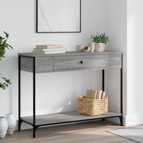 Sonoma gray engineered wood console table 100x34.5x75 cm by , Side tables - Ref: Foro24-834163, Price: 75,99 €, Discount: %