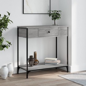 Sonoma gray engineered wood console table 75x34.5x75 cm by , Side tables - Ref: Foro24-834168, Price: 67,28 €, Discount: %