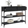 Mesa consola madera de ingeniería negra 100x25x75 cm de , Mesas auxiliares - Ref: Foro24-834180, Precio: 91,69 €, Descuento: %